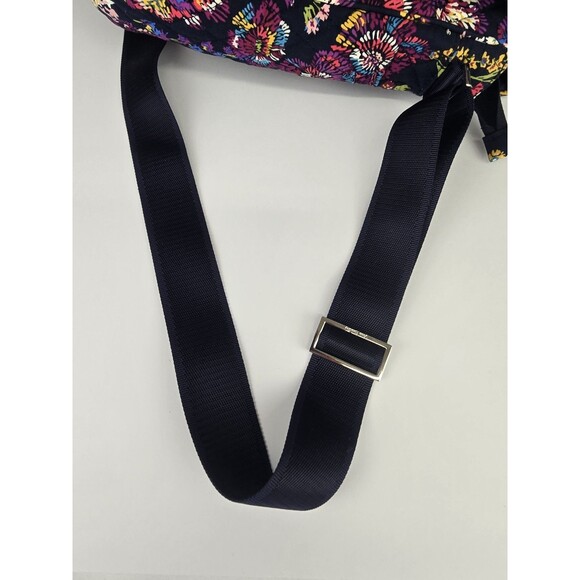 Vera Bradley Essential Messenger or Computer Bag of Midnight Wildflowers - Picture 4 of 13